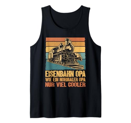 Herren Dampflok Lokomotiven Züge Modellbahn Eisenbahn Opa Tank Top von Eisenbahner Modelleisenbahn Lokführer Outfits