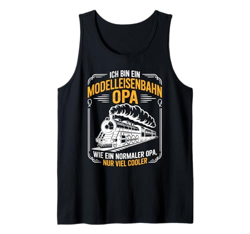 Herren Dampflok Lokomotiven Züge Modellbahn Opa Eisenbahn Tank Top von Eisenbahner Modelleisenbahn Lokführer Outfits