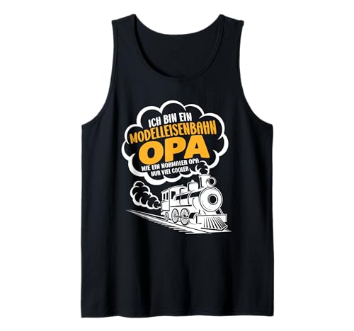Herren Dampflok Lokomotiven Züge Modellbahn Opa Eisenbahn Tank Top von Eisenbahner Modelleisenbahn Lokführer Outfits
