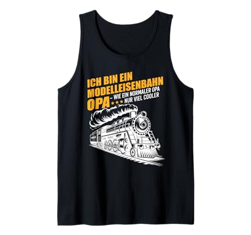 Herren Dampflok Lokomotiven Züge Modellbahn Opa Eisenbahn Tank Top von Eisenbahner Modelleisenbahn Lokführer Outfits
