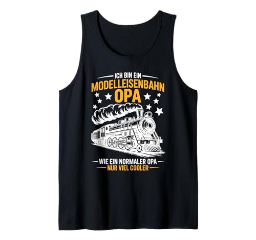 Herren Dampflok Lokomotiven Züge Modellbahn Opa Eisenbahn Tank Top von Eisenbahner Modelleisenbahn Lokführer Outfits