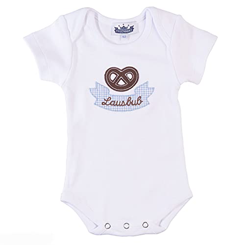 P.Eisenherz Baby-Body Lausbub Kurzarm-Body Weiss, 100% Baumwolle, Geschenk Geburt - Nicht nur für Bayern von P.Eisenherz