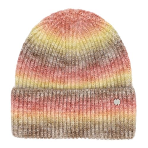 Eisglut Strickmütze Mit Umschlag Bunt Gestreift Rainbowl Designed In Germany, Braun/Blush, Einheitsgröße EU von Eisglut