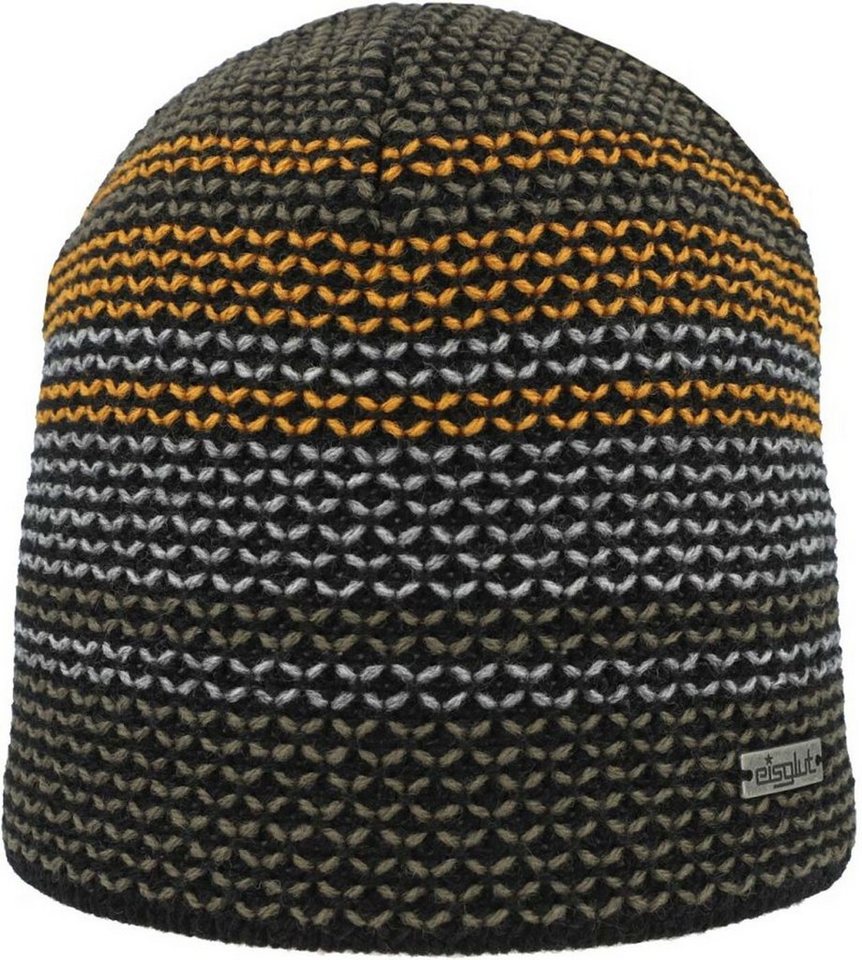 Eisglut Strickmütze Arrono SCHWARZ/KURKUMA von Eisglut