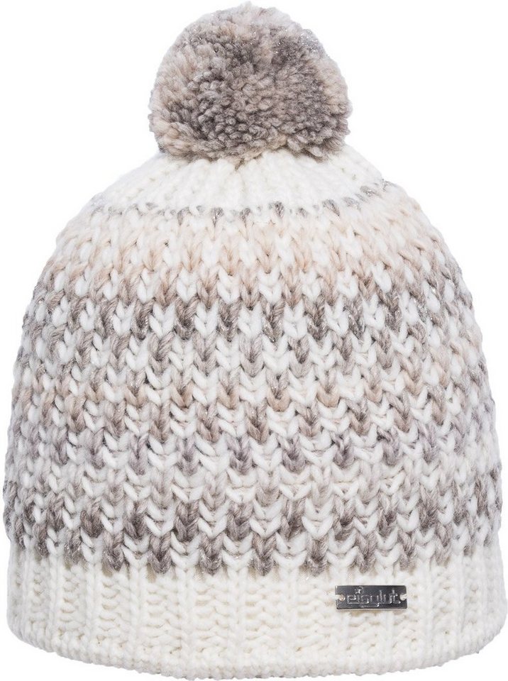 Eisglut Strickmütze Bailey Mütze mit Pompon weiß/beige von Eisglut