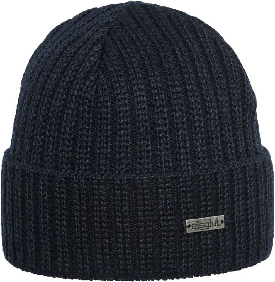 Eisglut Strickmütze Jocheng Merino MARINE von Eisglut