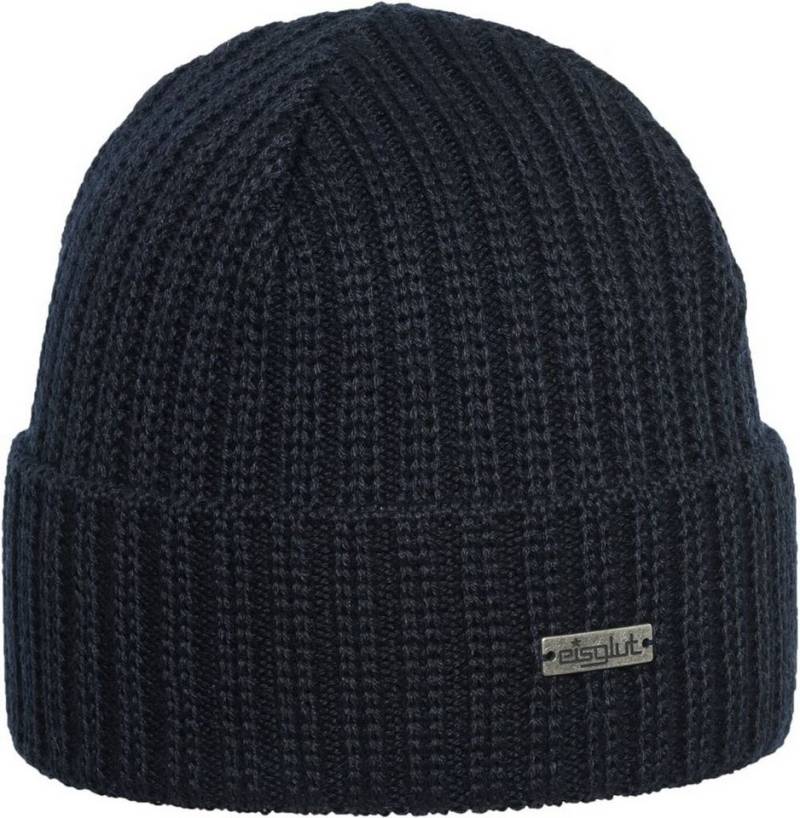 Eisglut Strickmütze Jocheng Merino MARINE von Eisglut