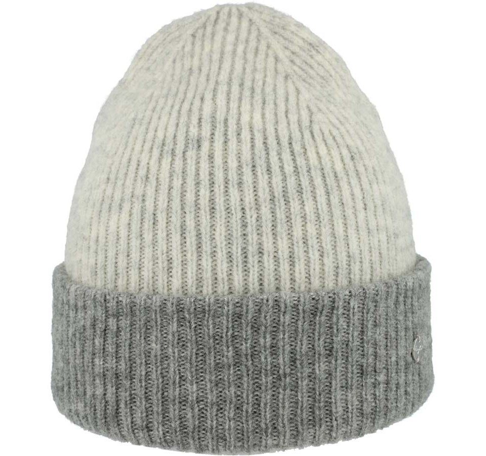 Eisglut Strickmütze Jolal warme Mütze mit Umschlag ceme/silber-meliert von Eisglut