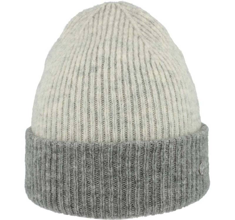Eisglut Strickmütze Jolal warme Mütze mit Umschlag ceme/silber-meliert von Eisglut