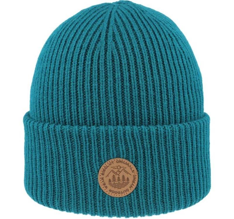 Eisglut Strickmütze Unityo Mütze mit Umschlag petrol-blau von Eisglut