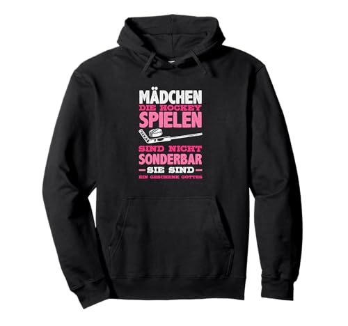Mädchen Die Hockey Spielen Lustiges Eishockey Pullover Hoodie von Eishockey Hockey Hockey Fan Eishockey Fan Puck