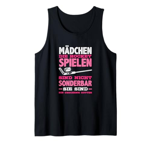 Mädchen Die Hockey Spielen Lustiges Eishockey Tank Top von Eishockey Hockey Hockey Fan Eishockey Fan Puck