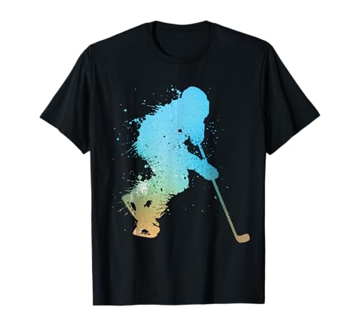 Retro Eishockeyspieler Eishockey Kinder Jungs Männer T-Shirt von Eishockeyspieler Eishockey Coole Geschenkideen