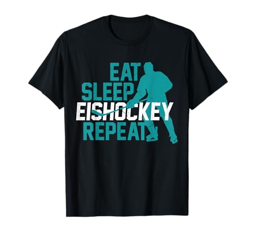 Retro Eishockeyspieler Eishockey Kinder Jungs Männer T-Shirt von Eishockeyspieler Eishockey Coole Geschenkideen