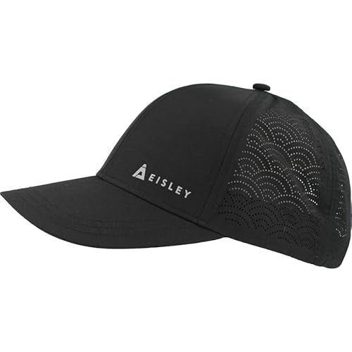 Eisley Unisex Salerno Cap mit UPF50+ / atmungsaktiv & schnell trocknend/Klettverschluss, schwarz, One Size von Eisley