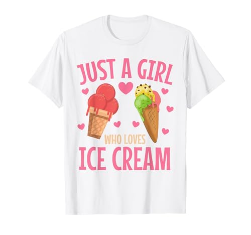 Sommer Dessert Eistüte Mädchen Waffeleis Eiswaffel Eiscreme T-Shirt von Eisliebhaber Sommer Dessert Geschenkidee