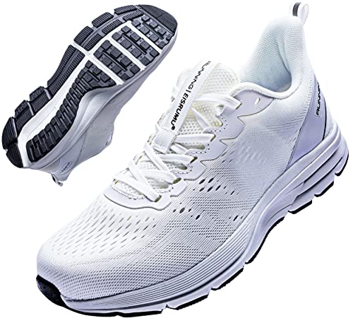 Eisrumu Laufschuhe Damen Turnschuhe Frauen Leichte Atmungsaktive Straßenlaufschuhe Indoor&Outdoor Fitnessschuhe Sportschuhe Weiß EU38 von Eisrumu