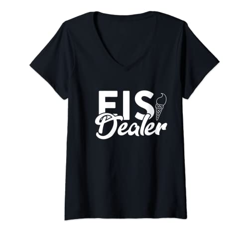 Damen Eis Dealer für Eisverkäufer und Eisverkäuferin T-Shirt mit V-Ausschnitt Damen Eis Dealer für Eisverkäufer und Eisverkäuferin T-Shirt mit V-Ausschnitt von Eisverkäufer Kostüm