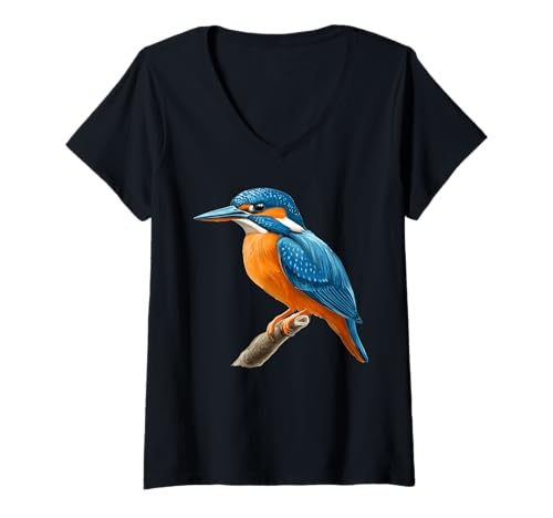 Damen Eisvögel Eisvogel T-Shirt mit V-Ausschnitt von Eisvögel Eisvogel Tier Shop