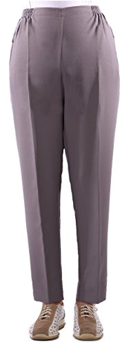 Eitex Damen Seniorenhose Schlupfhose mit Gummizug Kurzgröße ideal für pflegebedürftige Omas einfach anzuziehen und super pflegeleicht (50/52, dunkelgrau) von Eitex