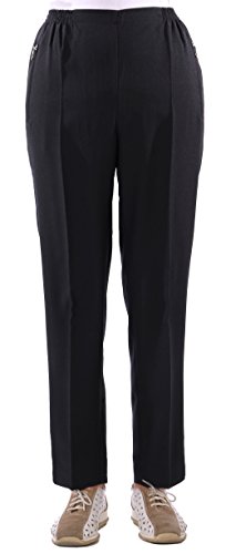 Eitex Damen Seniorenhose Schlupfhose mit Gummizug Kurzgröße ideal für pflegebedürftige Omas einfach anzuziehen und super pflegeleicht (36/38, schwarz) von Eitex