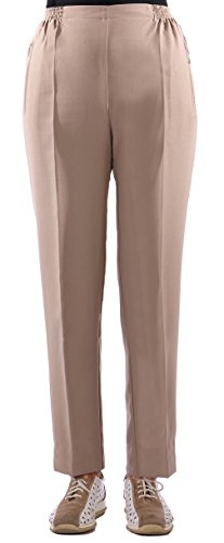 Eitex Damen Seniorenhose Schlupfhose mit Gummizug Kurzgröße ideal für pflegebedürftige Omas einfach anzuziehen und super pflegeleicht (38/40, beige) von Eitex