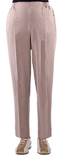 Eitex Damen Seniorenhose Schlupfhose mit Gummizug Kurzgröße ideal für pflegebedürftige Omas einfach anzuziehen und super pflegeleicht (40/42, beige meliert) von Eitex