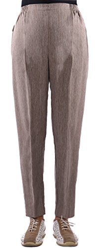 Eitex Damen Seniorenhose Schlupfhose mit Gummizug Kurzgröße ideal für pflegebedürftige Omas einfach anzuziehen und super pflegeleicht (40/42, Hellbraun meliert) von Eitex