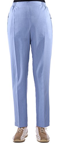 Eitex Damen Seniorenhose Schlupfhose mit Gummizug Kurzgröße ideal für pflegebedürftige Omas einfach anzuziehen und super pflegeleicht (38/40, hellblau) von Eitex