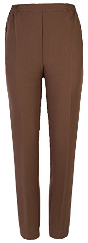 Eitex Damen Seniorenhose Schlupfhose mit Gummizug Kurzgröße ideal für pflegebedürftige Omas einfach anzuziehen und super pflegeleicht (42/44, Taupe) von Eitex