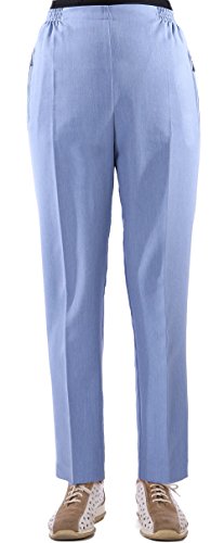 Eitex Damen Seniorenhose Schlupfhose mit Gummizug Kurzgröße ideal für pflegebedürftige Omas einfach anzuziehen und super pflegeleicht (52/54, hellblau) von Eitex