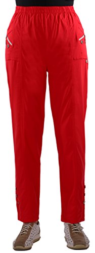 Eitex Damen Übergröße Gr. 40-56 hochwertige Stretch Hose große Größen Stoff-Hose Gummibund Schwarz Marine auch in Übergröße bis Gr. 56 (rot, 54/56) von Eitex