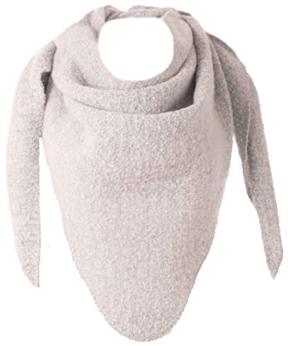 Eitex Damen XXL Schal 3 Eck Tuch flauschig Warm Stola Poncho Herbst Winter Schal (hellgrau) von Eitex