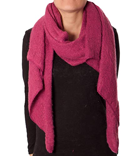 Eitex Damen offener kuscheliger Schal XXL Schal sanftes Material Viskose und Wolle Gemisch warm Stola (brombeer) von Eitex