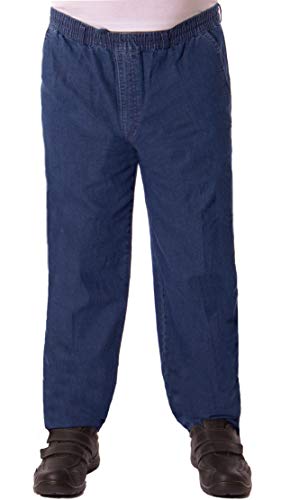 Eitex Herren Jeans Stretch Schlupfhose Schlupfjeans ohne Cargo-Taschen (blau, M) von Eitex