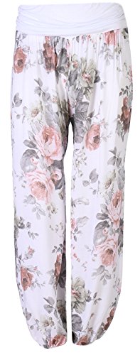 Eitex Leichte Haremshose OneSize in Viele Muster bis Größe 50 Übergröße Damen Sommerhose Pumphose Haremshose (H01, Einheitsgröße große Größen (Gr. 42-50)) von Eitex