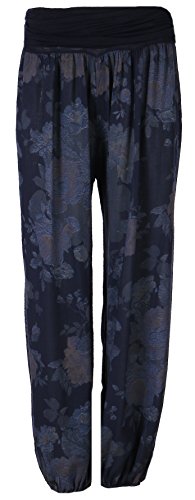 Eitex Leichte Haremshose OneSize in Viele Muster bis Größe 50 Übergröße Damen Sommerhose Pumphose Haremshose (H02, Einheitsgröße große Größen (Gr. 42-50)) von Eitex