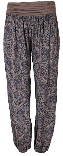 Eitex Leichte Haremshose OneSize in Viele Muster bis Größe 50 Übergröße Damen Sommerhose Pumphose Haremshose (H24, Einheitsgröße (Gr. 34-40)) von Eitex