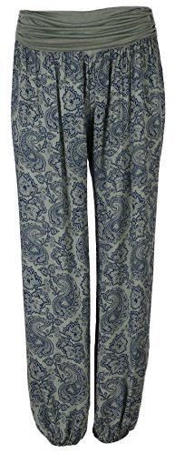 Eitex Leichte Haremshose OneSize in Viele Muster bis Größe 50 Übergröße Damen Sommerhose Pumphose Haremshose (H25, Einheitsgröße große Größen (Gr. 42-50)) von Eitex
