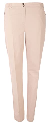 Eitex Seniorenmode24 Damen Jeans Seniorenjeans Schlupfhose mit Gummizug Kurzgröße ideal für pflegebedürftige Omas einfach anzuziehen und super pflegeleicht (36-38, Jeans beige) von Eitex