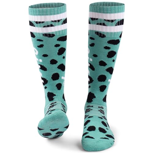 Eivy Damen Cheerleader Wool Socken, Turquoise Cheetah, 3638 von Eivy