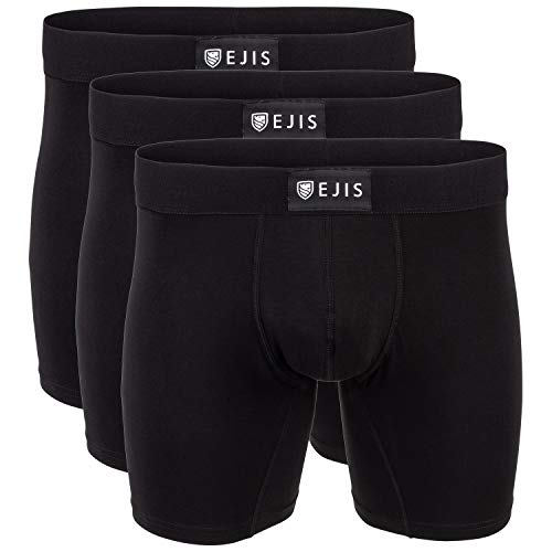 Ejis Herren Boxershorts | Komfortbeutel | geruchsneutrale mikromodale Unterwäsche (3er Pack) (M, Black) von Ejis