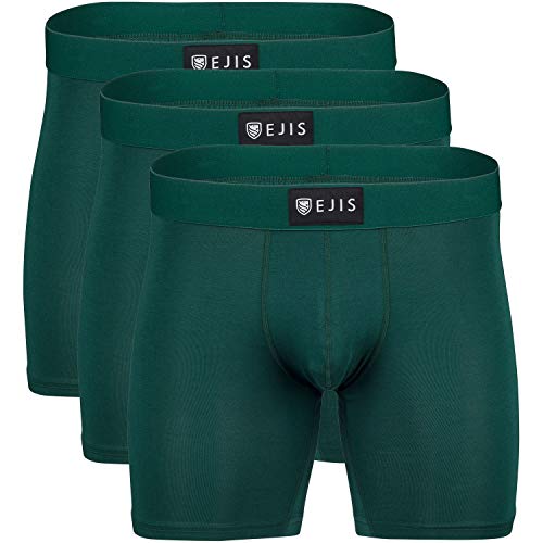 Ejis Herren Boxershorts | Komfortbeutel | geruchsneutrale mikromodale Unterwäsche (3er Pack) (XXL, Green) von Ejis