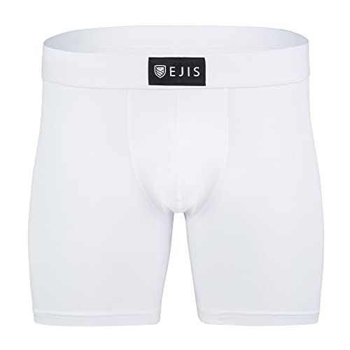 Ejis Schweißabwehr-Boxershorts | Komfortbeutel | Schweißfestes Micro Modal (S, Weiß) von Ejis