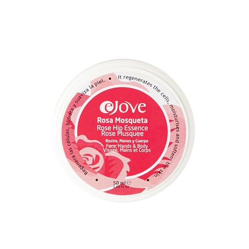 Ejove Rosen Karabiner Handcreme 50 ml | Feuchtigkeitsspendende Handpflege mit Rosenduft | Regenerierende Creme für empfindliche und trockene Hände | Beruhigende Hautpflege mit Rosenextrakt von Ejove