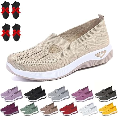 Ejoyiso Annelie Sommerschuh Damen, 2025 Neu Bequeme Slip On Lightweight Breathable Orthopädische Mesh Schuhe Walkingschuhe Sneaker (Beige, Erwachsene, Damen, 40, Numerisch, EU Schuhgrößensystem, M) Ejoyiso Annelie Sommerschuh Damen, 2025 Neu Bequeme Slip On Lightweight Breathable Orthopädische Mesh Schuhe Walkingschuhe Sneaker (Beige, Erwachsene, Damen, 40, Numerisch, EU Schuhgrößensystem, M) von Ejoyiso