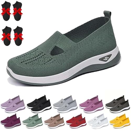Ejoyiso Annelie Sommerschuh Damen, 2025 Neu Bequeme Slip On Lightweight Breathable Orthopädische Mesh Schuhe Walkingschuhe Sneaker (Grün, Erwachsene, Damen, 41, Numerisch, EU Schuhgrößensystem, M) Ejoyiso Annelie Sommerschuh Damen, 2025 Neu Bequeme Slip On Lightweight Breathable Orthopädische Mesh Schuhe Walkingschuhe Sneaker (Grün, Erwachsene, Damen, 41, Numerisch, EU Schuhgrößensystem, M) von Ejoyiso