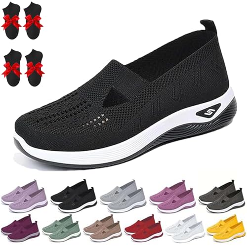 Ejoyiso Annelie Sommerschuh Damen, 2025 Neu Bequeme Slip On Lightweight Breathable Orthopädische Mesh Schuhe Walkingschuhe Sneaker (Schwarz, Erwachsene, Damen, 37, Numerisch, EU Schuhgrößensystem, M) Ejoyiso Annelie Sommerschuh Damen, 2025 Neu Bequeme Slip On Lightweight Breathable Orthopädische Mesh Schuhe Walkingschuhe Sneaker (Schwarz, Erwachsene, Damen, 37, Numerisch, EU Schuhgrößensystem, M) von Ejoyiso