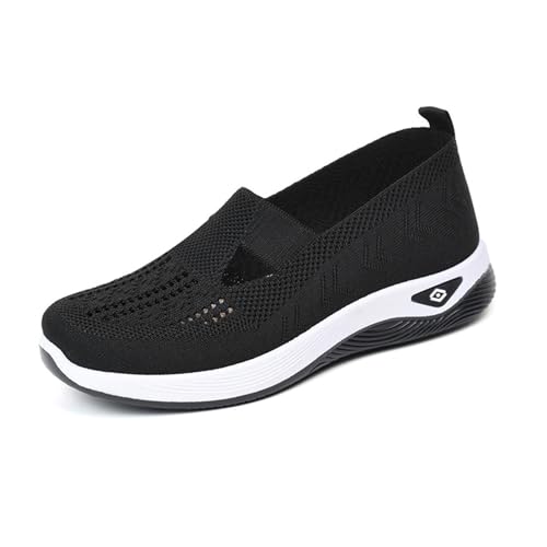 Ejoyiso Annelie Sommerschuh Damen, Comfortable Orthopaedic Mesh Shoes Leicht, Atmungsaktiv, Slip-On Rutschfeste Sohle (A, Erwachsene, 44, Numerisch, EU Schuhgrößensystem, M) von Ejoyiso