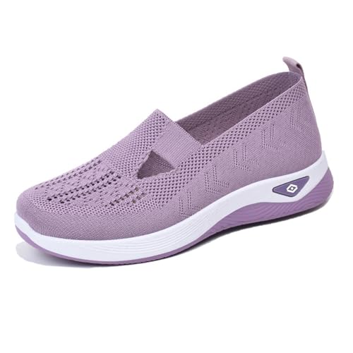 Ejoyiso Annelie Sommerschuh Damen, Comfortable Orthopaedic Mesh Shoes Leicht, Atmungsaktiv, Slip-On Rutschfeste Sohle (E, Erwachsene, 44, Numerisch, EU Schuhgrößensystem, M) von Ejoyiso